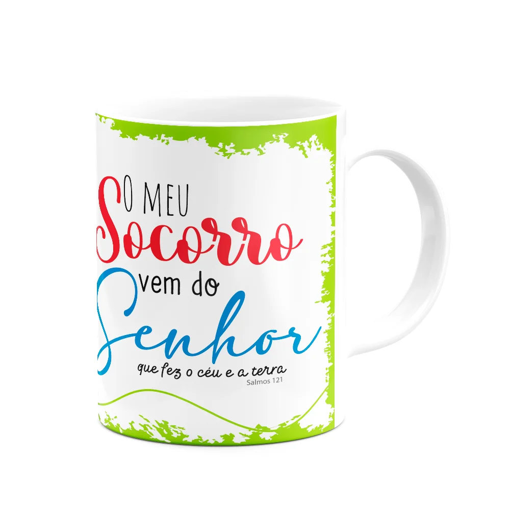 Imagem 3 de 3 do produto Caneca Religiosa Ore - O Meu Socorro Vem Do Senhor