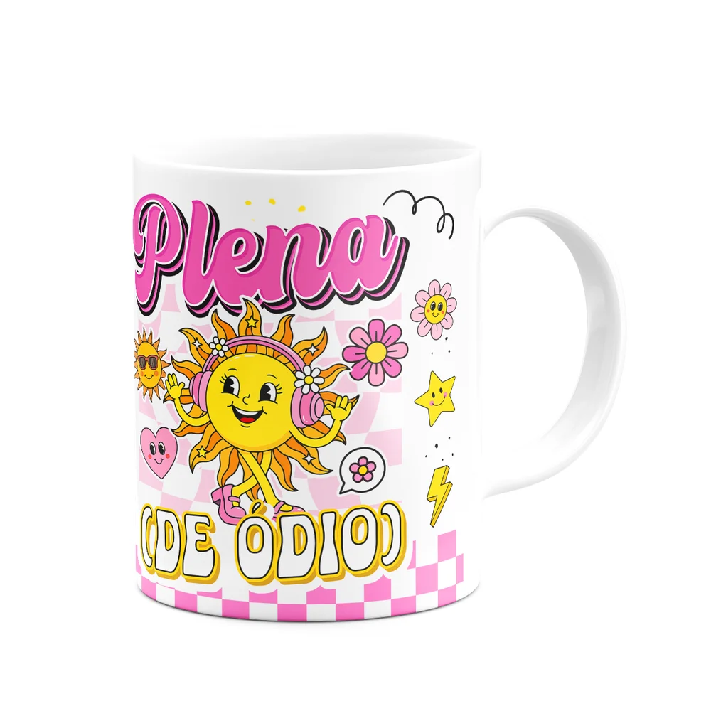 Imagem 4 de 5 do produto Caneca Divertida Vibes - Plena...de Ódio - 325ml