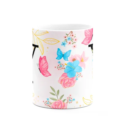 Caneca Floral Garden - Inicial Do Nome Letra Y - 325ml — foto 2