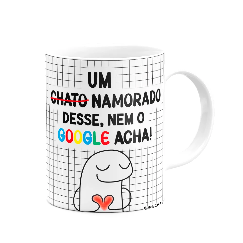 Imagem 3 de 3 do produto Caneca Florkito Namorados - Um Chato Desse, Nem Google Acha