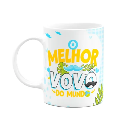 Caneca Dos Avós - O Melhor Vovô Do Mundo - 325ml