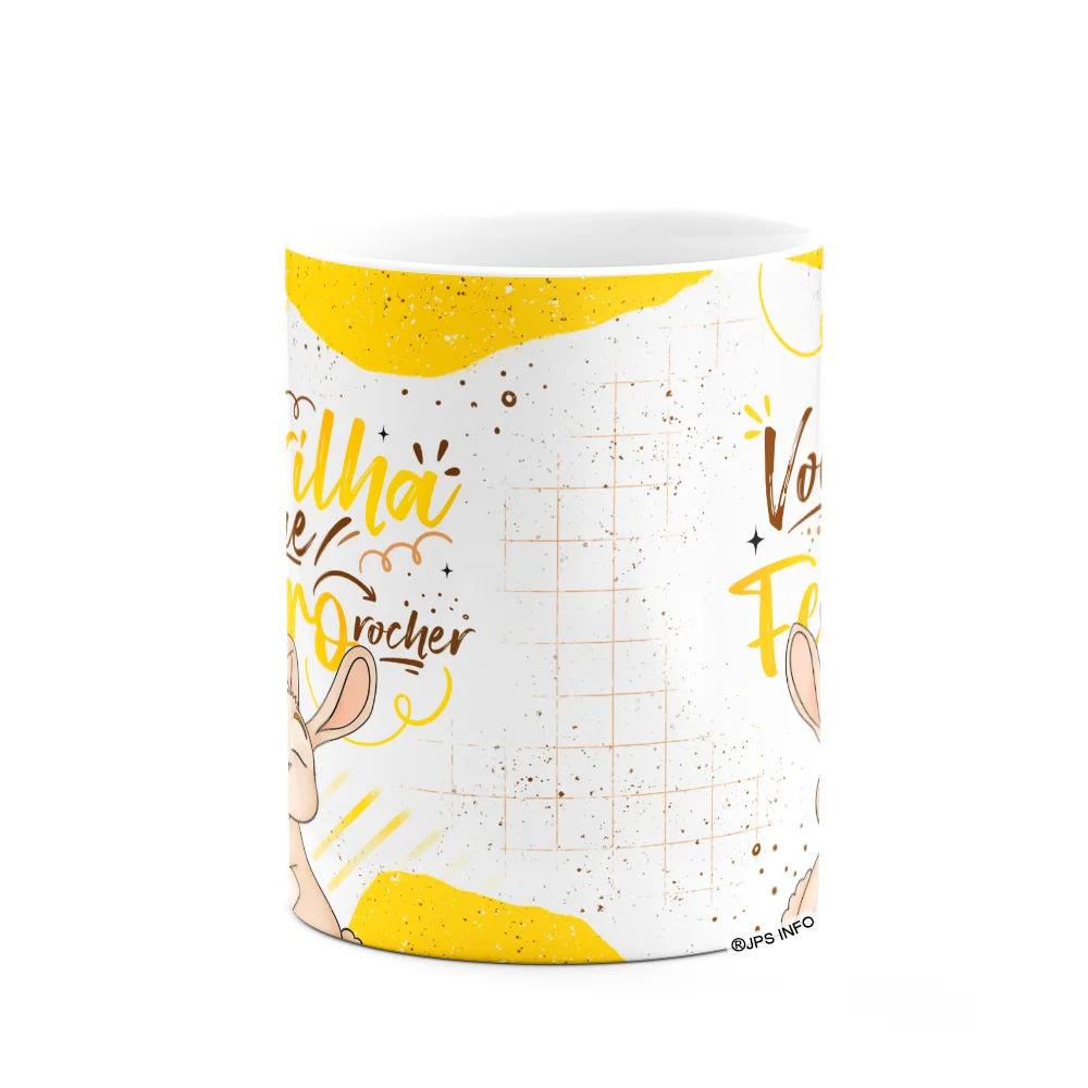 Imagem 2 de 4 do produto Caneca Páscoa Doce - Você Brilha Mais Que Ferrero - 325ml