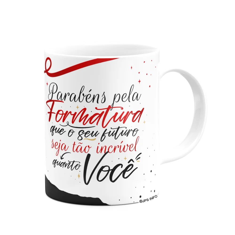 Imagem 3 de 3 do produto Caneca Formatura - Parabéns Pela Formatura - M2