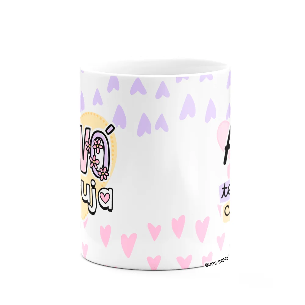 Imagem 2 de 3 do produto Caneca Avós - Vovó Coruja - 325ml - Branca