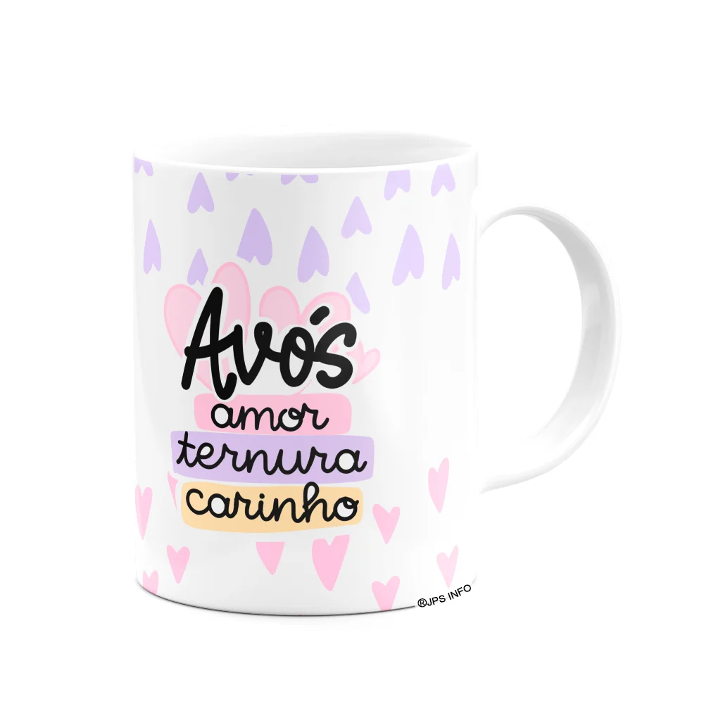 Imagem 3 de 3 do produto Caneca Avós - Vovó Coruja - 325ml - Branca