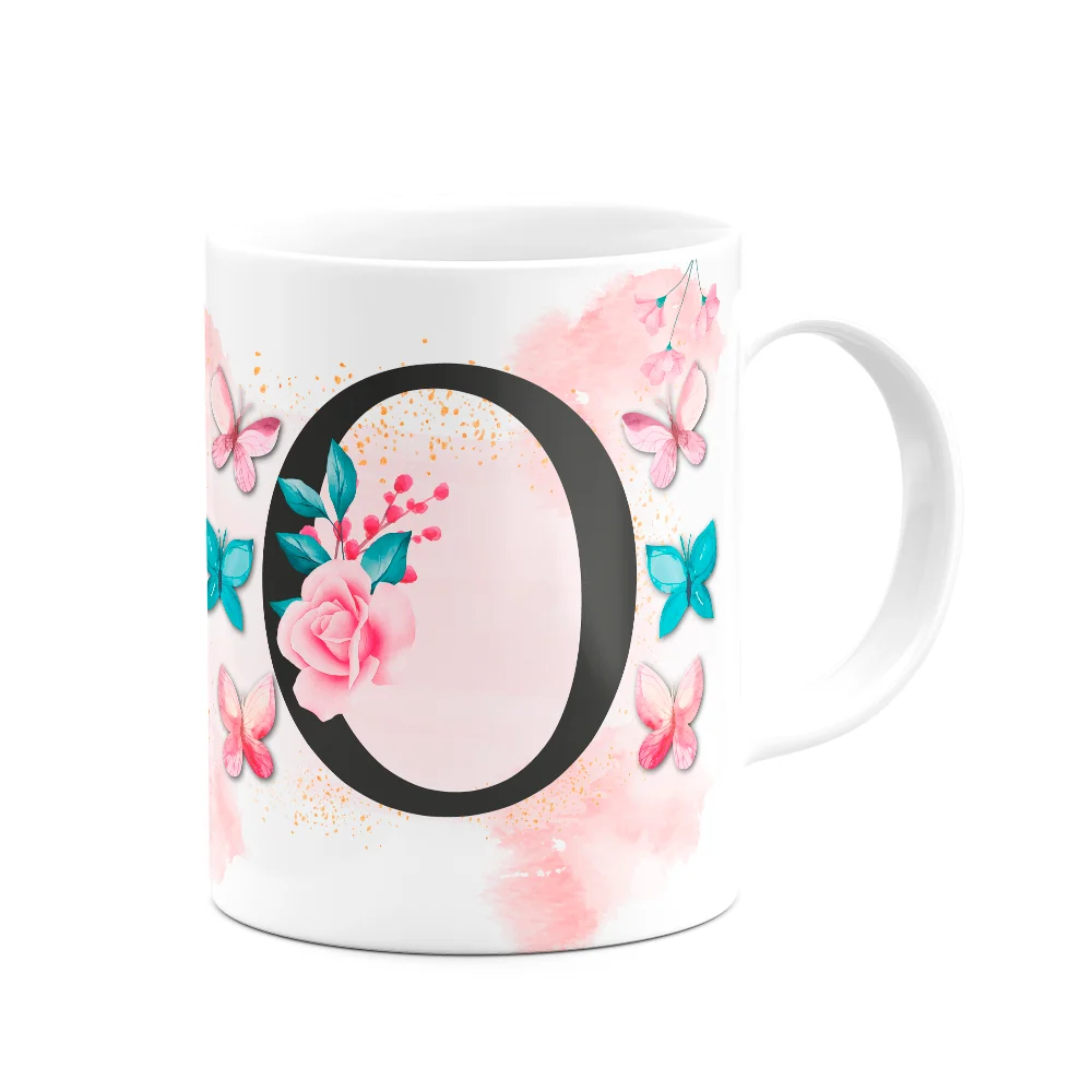 Imagem 3 de 3 do produto Caneca Butterfly - Inicial Do Nome Letra O - 325ml