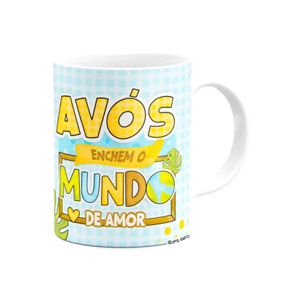 Caneca Dos Avós - Avós Enchem O Mundo De Amor - 325ml — foto 3