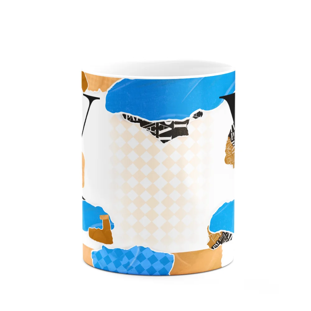 Imagem 2 de 3 do produto Caneca Do Pai - Inicial Do Nome Letra Y - Bg-blue