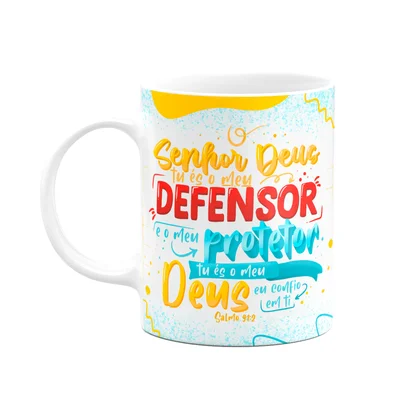 Caneca Religiosa Salmos - Tu És O Meu Defensor