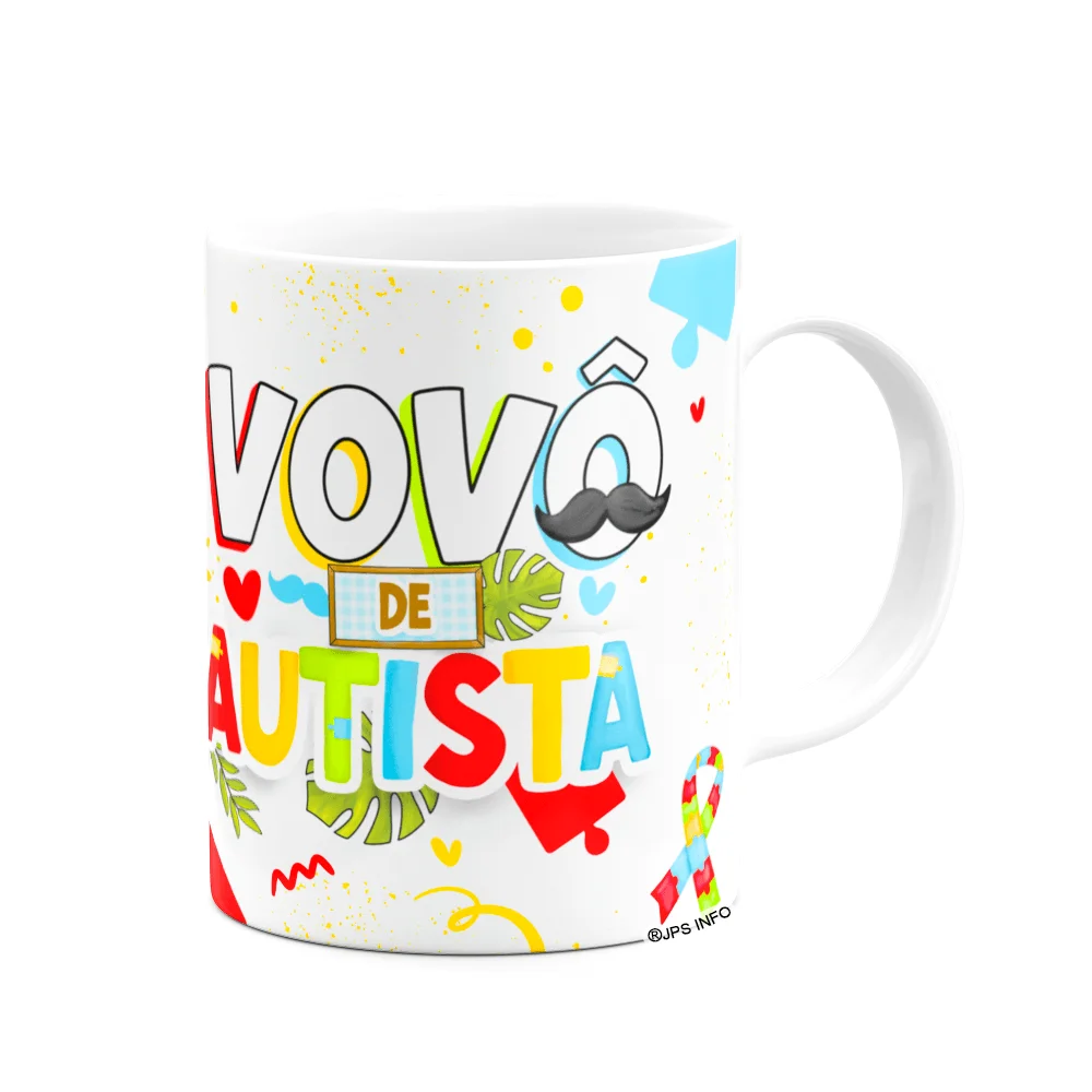 Imagem 3 de 3 do produto Caneca Dos Avós - Vovô De Autista - 325ml
