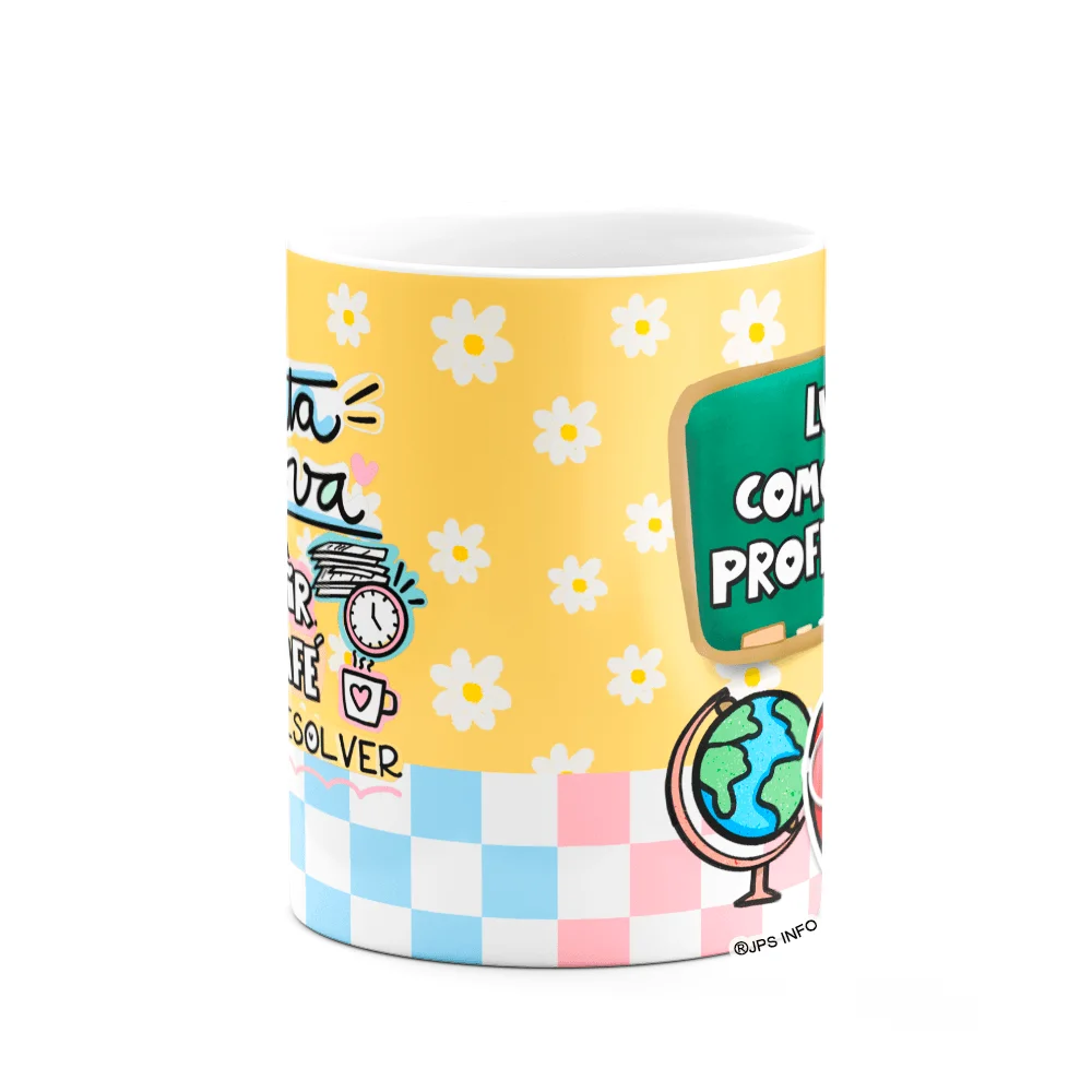 Imagem 2 de 3 do produto Caneca Professores - Muita Prova Pra Corrigir - Bg-yellow