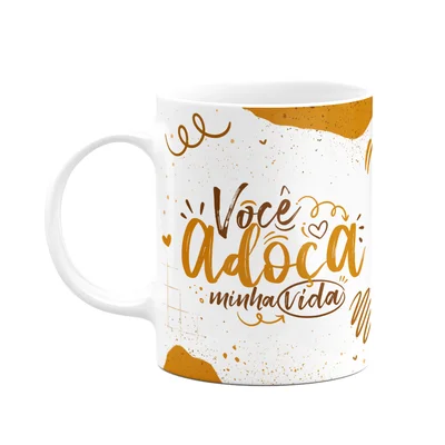 Caneca Páscoa Doce - Você Adoça A Minha Vida - M2 - 325ml