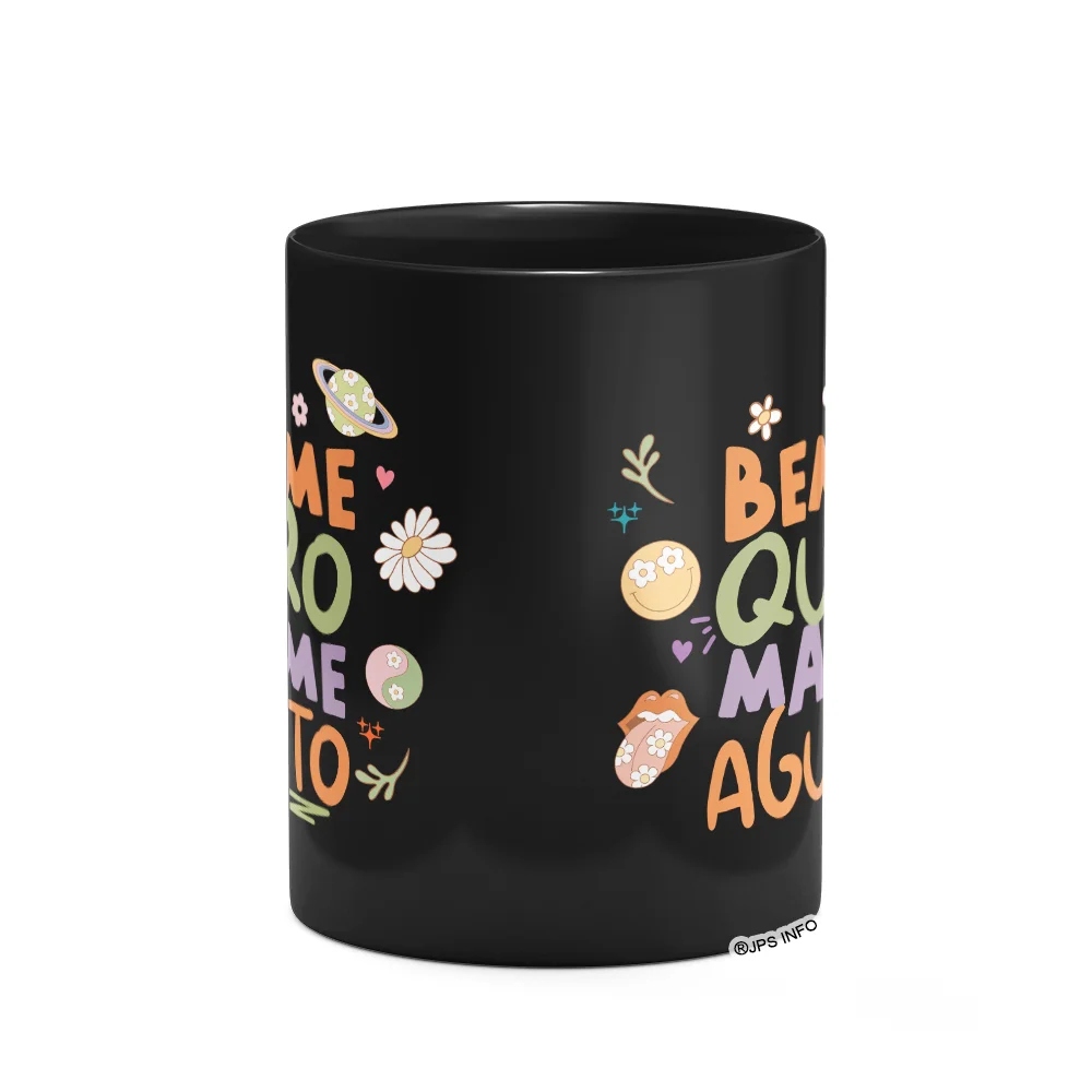 Imagem 2 de 3 do produto Caneca Vibes - Bem Me Quero, Mal Me Aguento - Preta