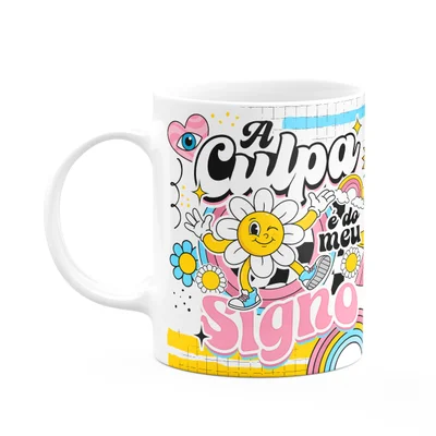 Caneca Divertida Vibes - A Culpa É Do Meu Signo - 325ml