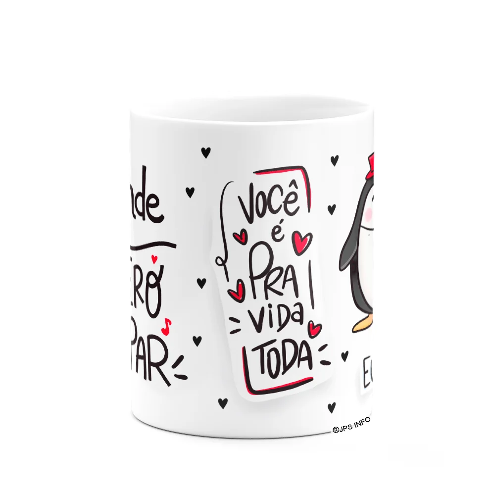Imagem 2 de 3 do produto Caneca Namorados - Por Onde Você For - Quero Pra Vida Toda