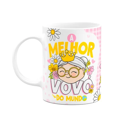 Caneca Dos Avós - A Melhor Vovó Do Mundo - M3 - 325ml