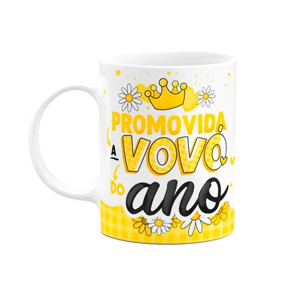 Caneca Dos Avós - Promovida A Vovó Do Ano - 325ml