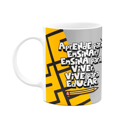 Caneca Professor - Vive Para Educar - Coruja