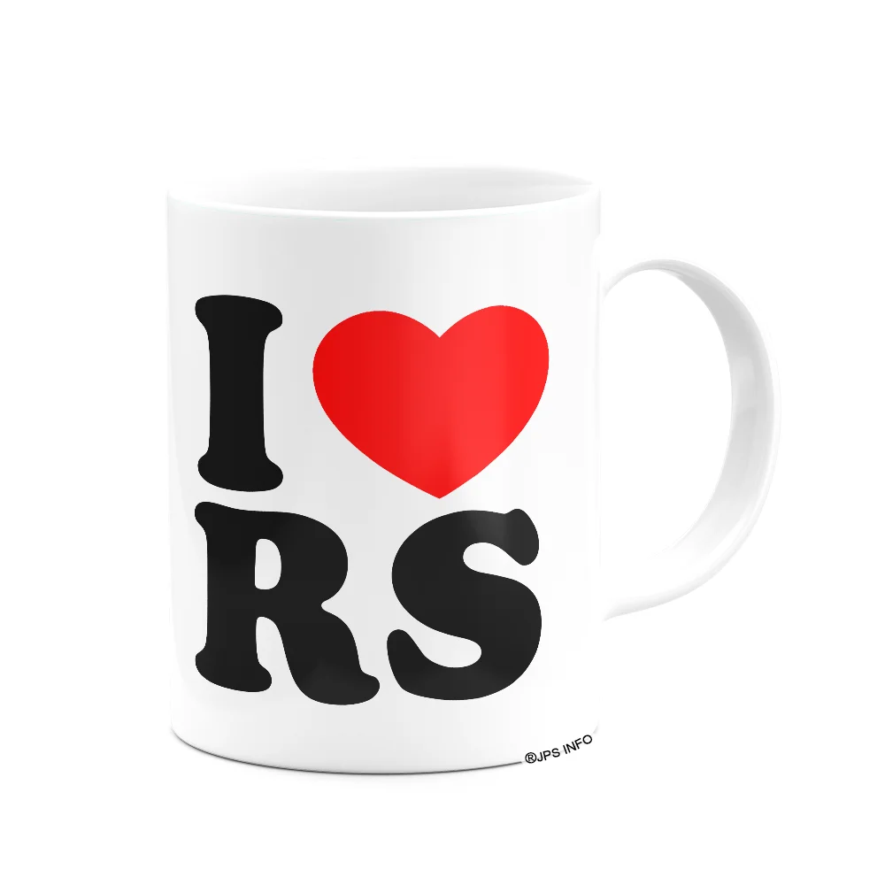 Imagem 2 de 3 do produto Caneca I Love Rs - Rio Grande Do Sul - 325ml Branca