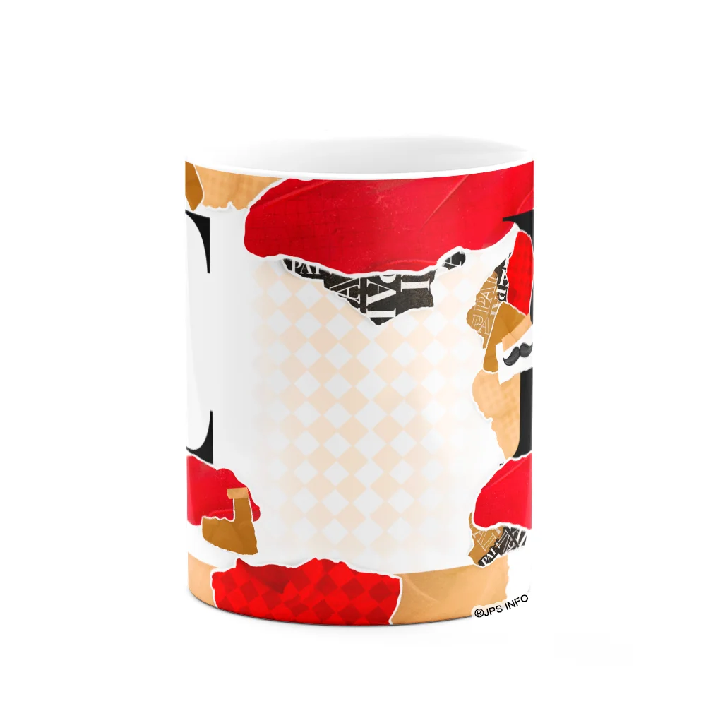 Imagem 3 de 3 do produto Caneca Do Pai - Inicial Do Nome Letra E - Bg-red