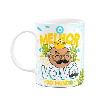 Caneca Dos Avós - O Melhor Vovô Do Mundo - M3 - 325ml