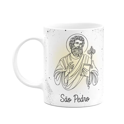 Caneca Religiosa Orações - São Pedro - 325ml