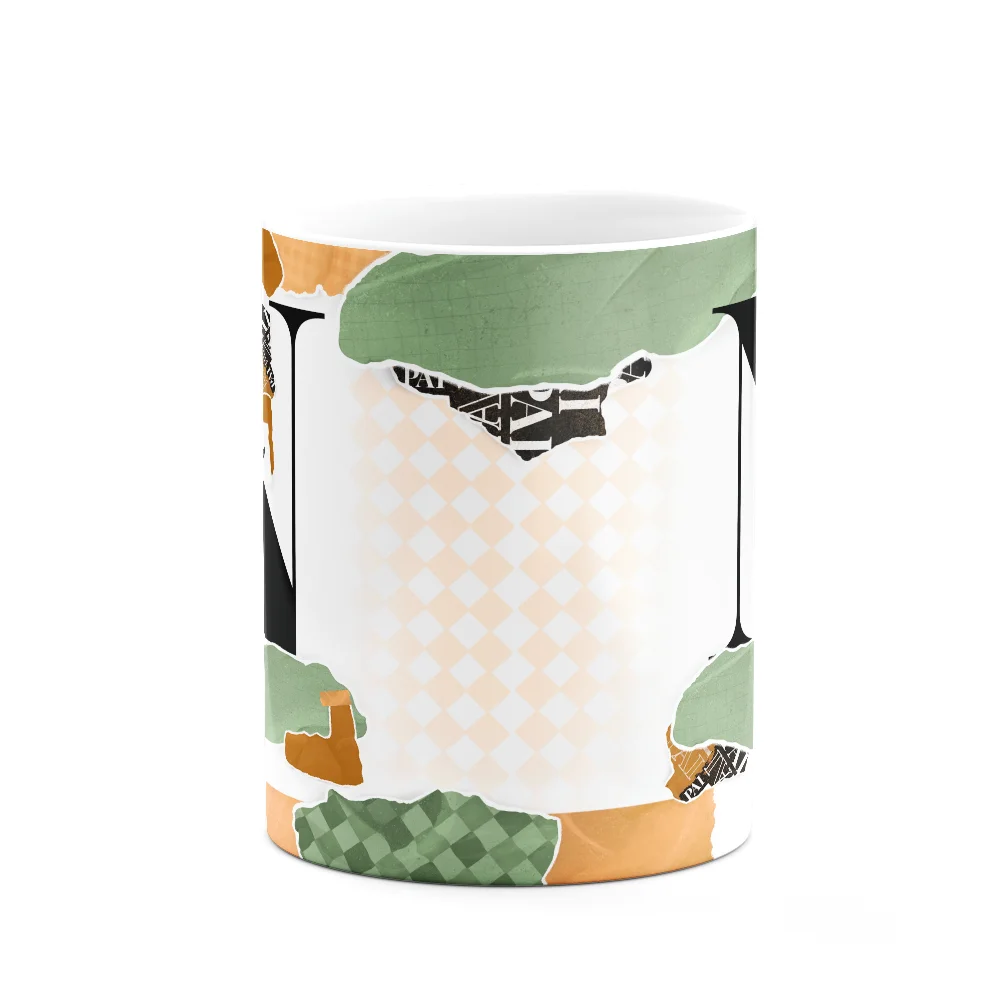 Imagem 3 de 3 do produto Caneca Do Pai - Inicial Do Nome Letra N - Bg-green