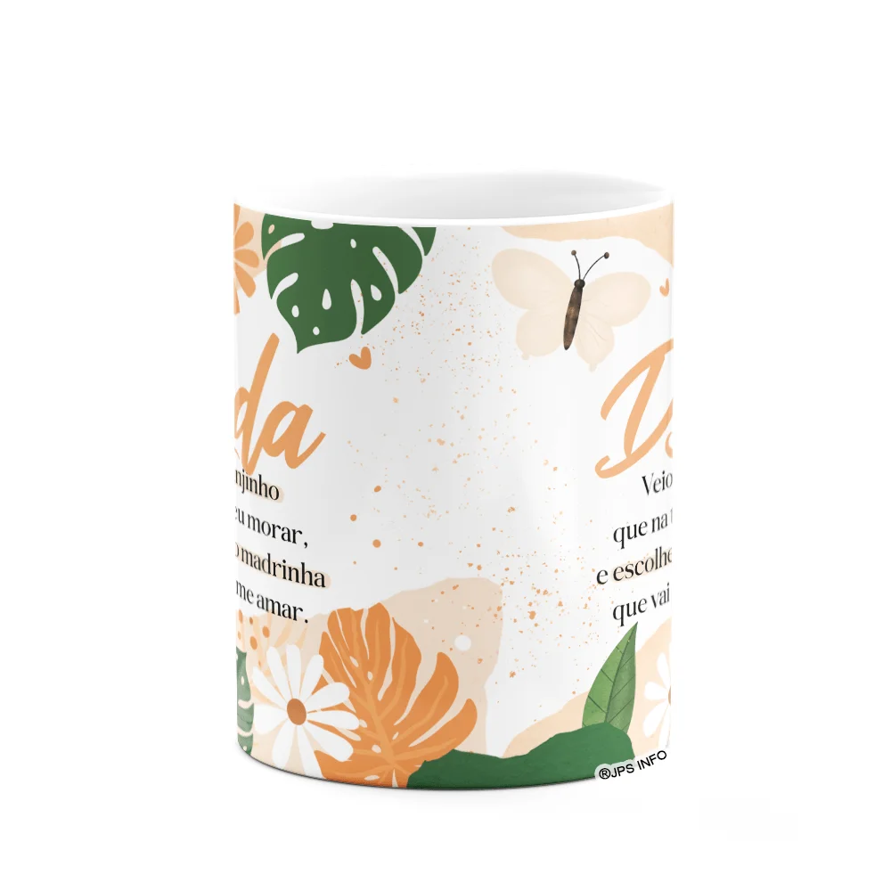 Imagem 3 de 3 do produto Caneca De Dindos - Dinda - Veio Um Anjinho Do Céu - M2