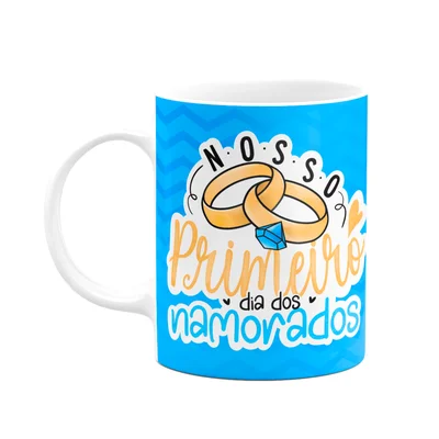 Caneca Namorados - Nosso Primeiro Dia Dos Namorados - Bgblue