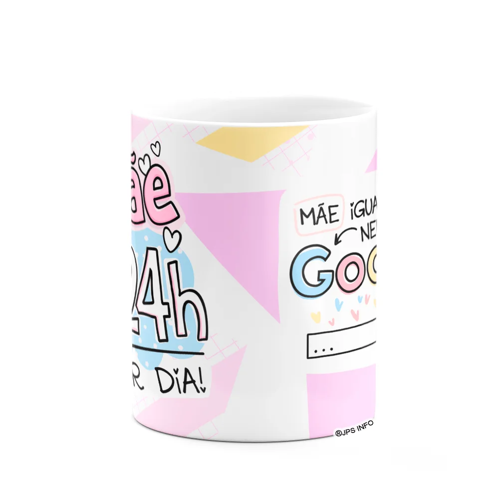 Imagem 3 de 3 do produto Caneca Mães - Mãe 24 Horas Por Dia - 325ml