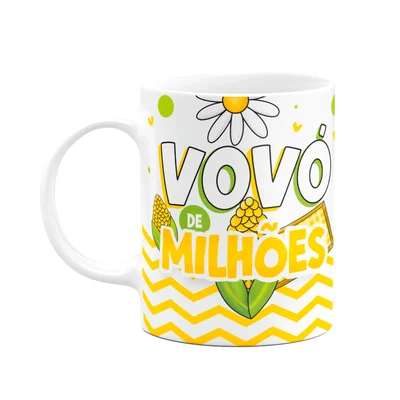 Caneca Dos Avós - Vovó De Milhões  - 325ml