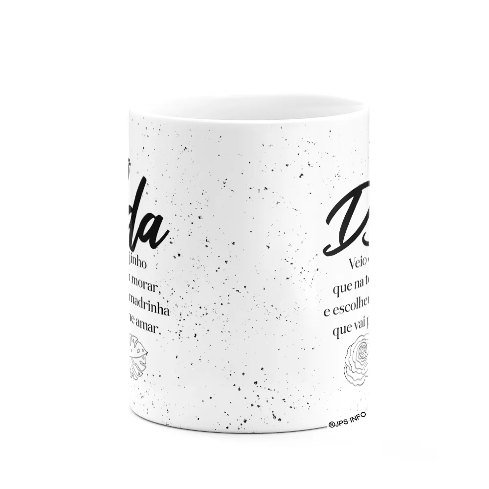 Imagem 3 de 3 do produto Caneca De Dindos - Dinda - Veio Um Anjinho Do Céu - M3