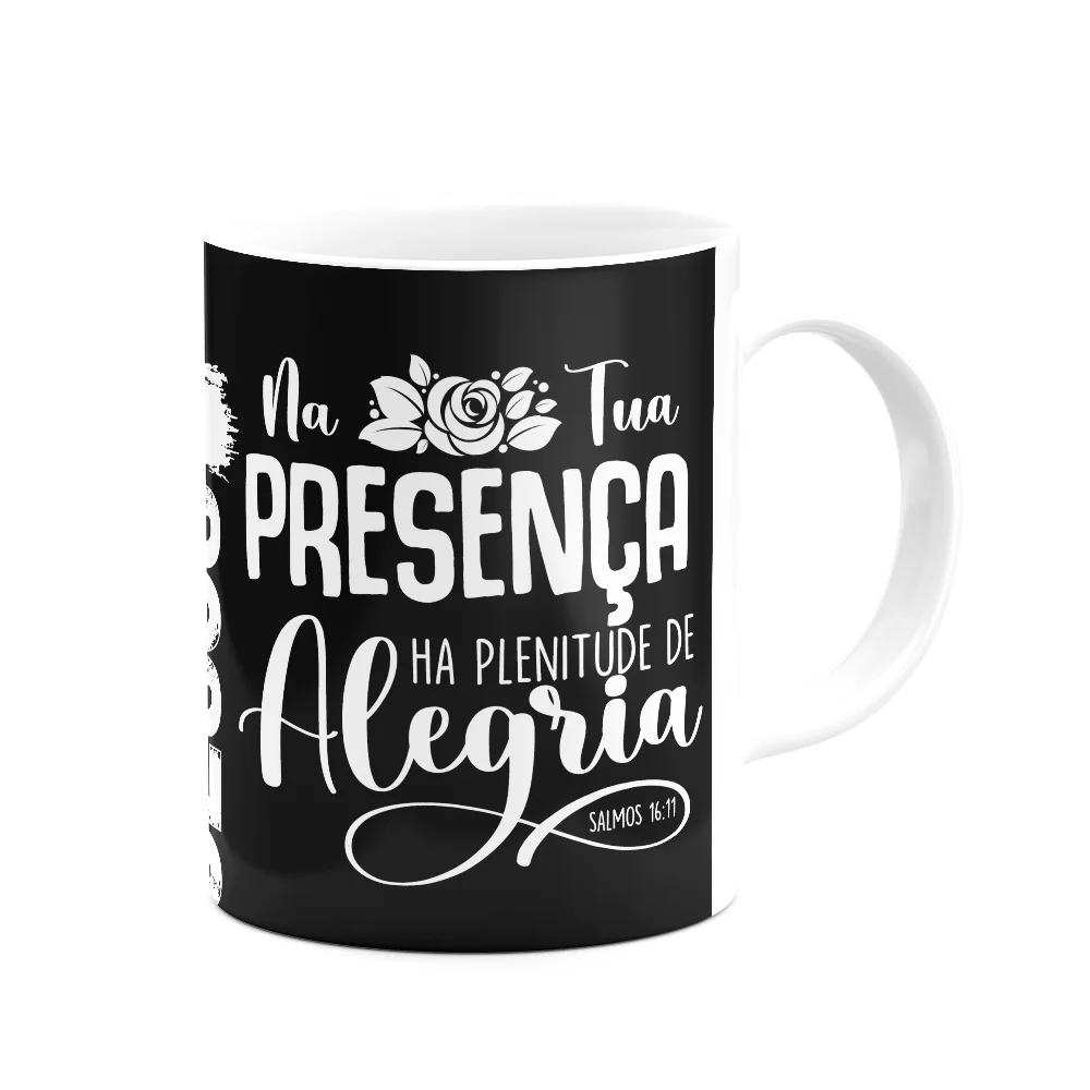 Imagem 2 de 3 do produto Caneca Religiosa Ore - Na Tua Presença Há Plenitude - M3