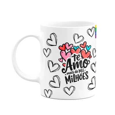 Caneca Namorados - Te Amo Mais De Mil Milhões - Lgbt