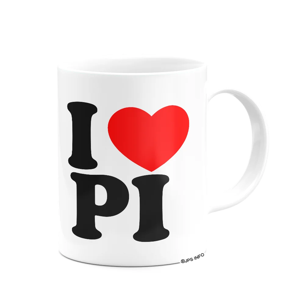 Imagem 2 de 3 do produto Caneca I Love Pi - Piauí - 325ml - Branca