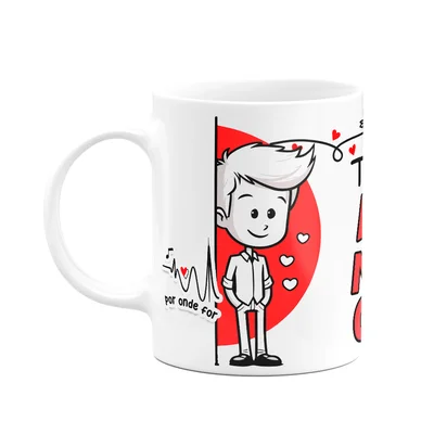 Caneca Namorados - Por Onde Você For, Quero Ser Seu Par - M4