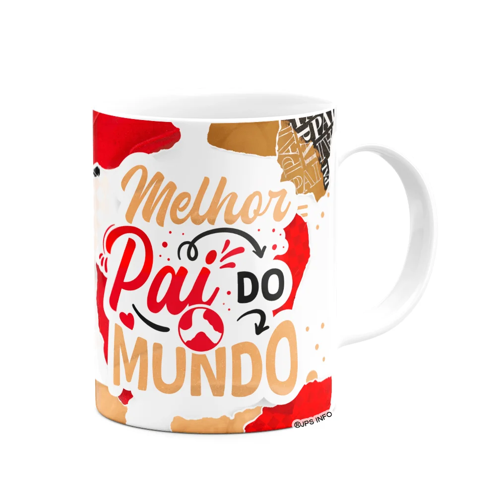 Imagem 2 de 3 do produto Caneca Dos Pais - Melhor Pai Do Mundo - M3 - 325ml