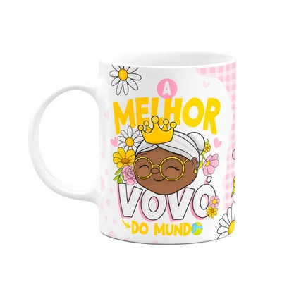 Caneca Dos Avós - A Melhor Vovó Do Mundo - M4 - 325ml