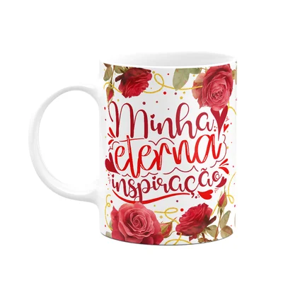 Caneca Floral Mães - Minha Eterna Inspiração - 325ml