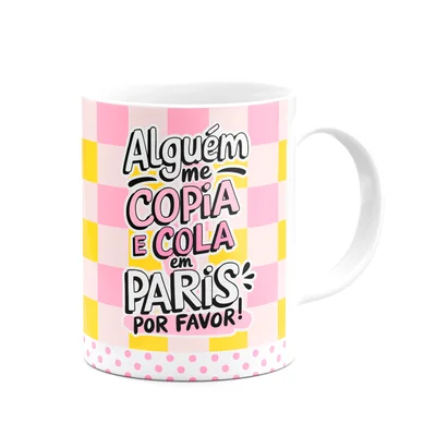 Caneca Divertida - Eu Que Lute - Copia E Cola - M2