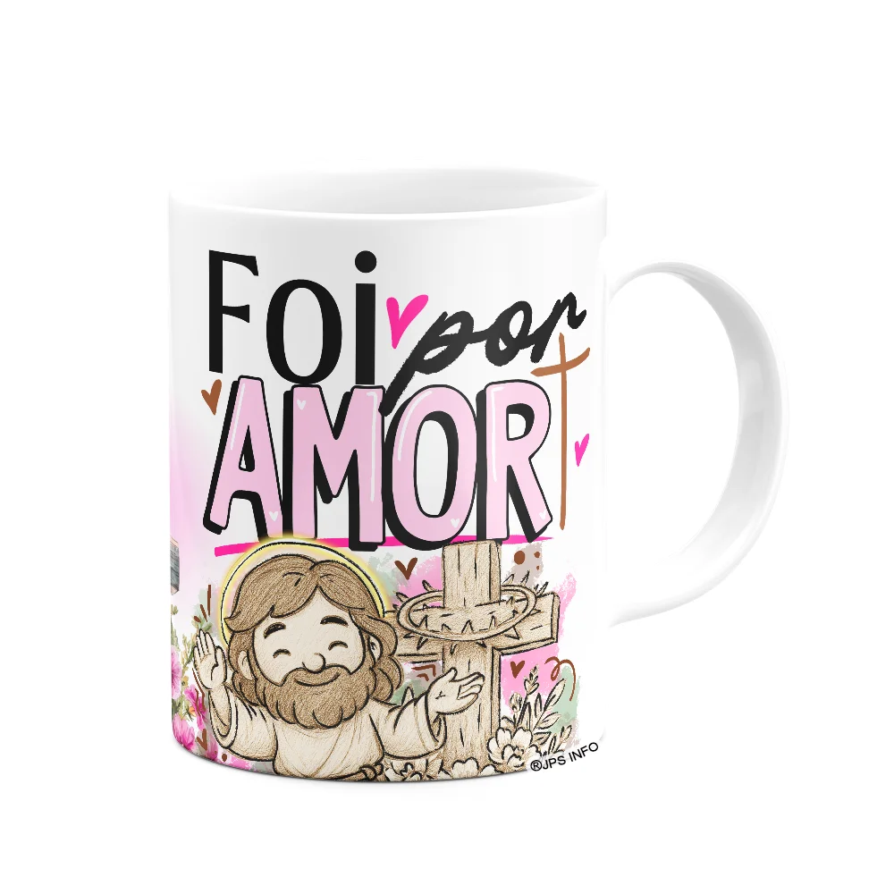 Imagem 2 de 3 do produto Caneca Da Páscoa - Foi Por Amor - M2 - 325ml