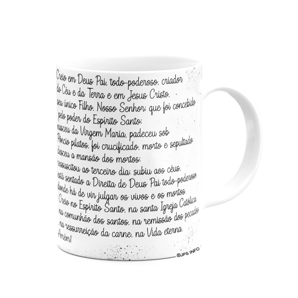 Imagem 2 de 3 do produto Caneca Religiosa Orações - Credo - 325ml