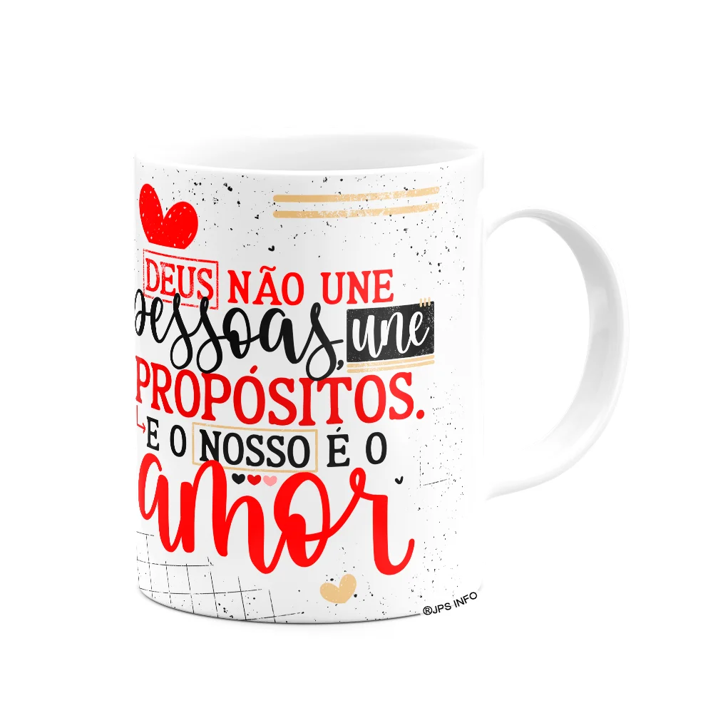 Imagem 2 de 3 do produto Caneca Namorados Laços - Nosso Propósito É O Amor
