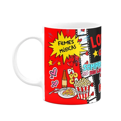 Caneca Namorados Loveflix - Cineminha Em Casa