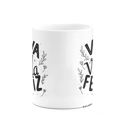Caneca Motivação - Viva Uma Vida Feliz - 325ml — foto 3