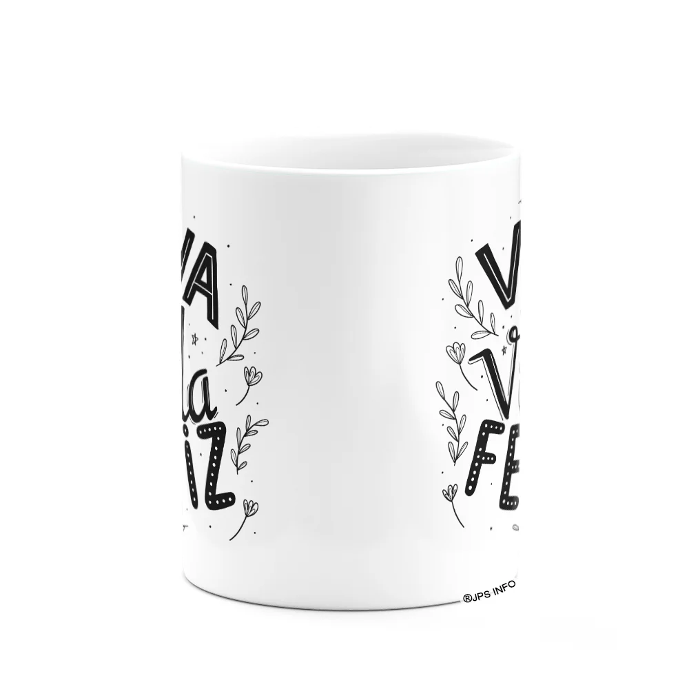 Imagem 3 de 3 do produto Caneca Motivação - Viva Uma Vida Feliz - 325ml