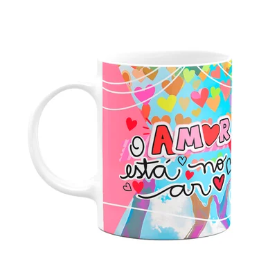 Caneca Namorados -  O Amor Está No Ar! Te Amo! M3