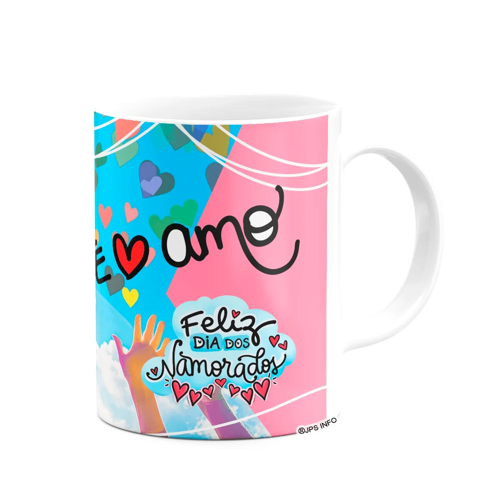 Imagem 2 de 3 do produto Caneca Namorados -  O Amor Está No Ar! Te Amo! M3