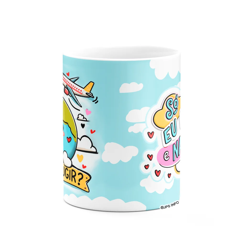 Imagem 3 de 3 do produto Caneca Namorados - Vamos Fugir? - 325ml Branca