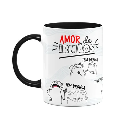 Caneca Flork Irmãos - Amor De Irmãos - D-black